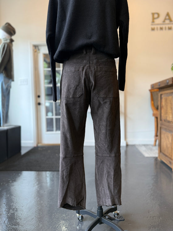 Corduroy Cropped Pants Mulch