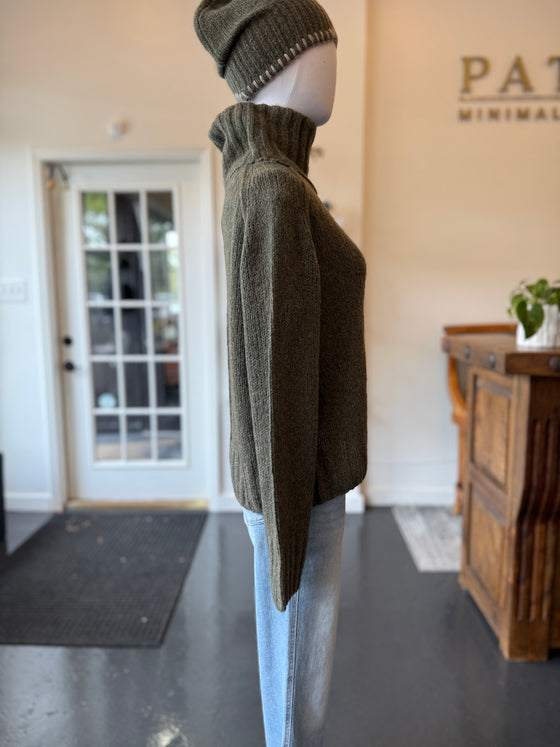 Cashmere Blend Turtleneck Pine