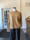 Cashmere Crewneck Pullover Sweater Caramel