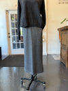 Plaid Jersey Skirt Graphite