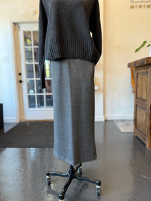  Plaid Jersey Skirt Graphite