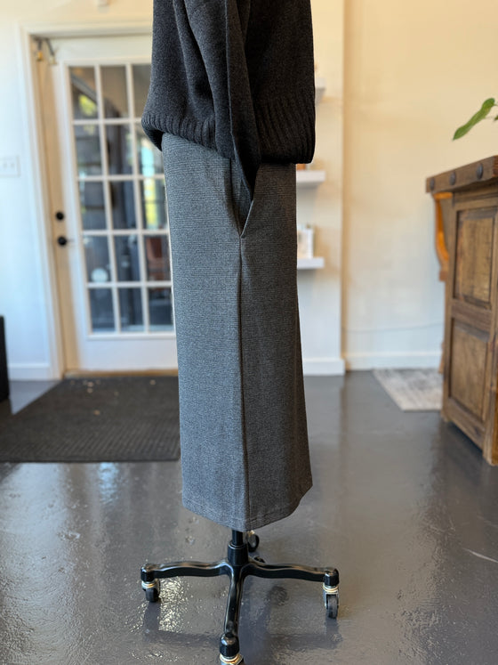 Plaid Jersey Skirt Graphite