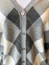Cashmere Argyle Cardigan Feather
