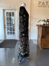 "The Scrimshaw Skeleton" Long Silk Velvet Dress Kelp/Canvas