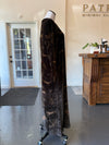 "Secrets of the Bison" Long Silk Velvet Dress Sanguine/Silver