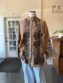  "The Wolf You Feed" Wool Crepe Lounge Jacket Desert/Dawn