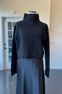  Cashmere Soba Funnel Neck Sweater Black