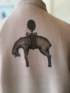 "The Wolf You Feed" Wool Crepe Lounge Jacket Desert/Dawn