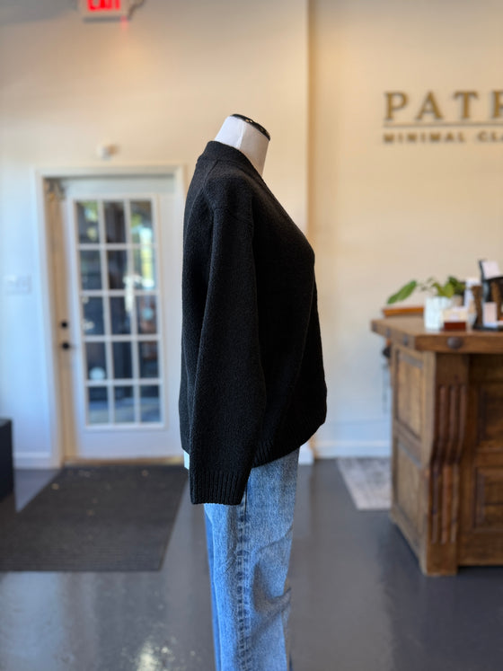Renew-Wool Cardigan Charcoal