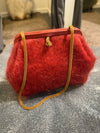 Susan Burnt Orange Mohair Clutch