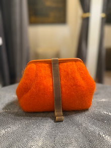  Susan  Orange Mohair Clutch