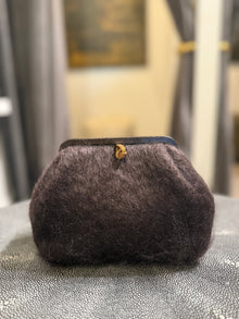  Susan Chocolate Brown Mohair Clutch