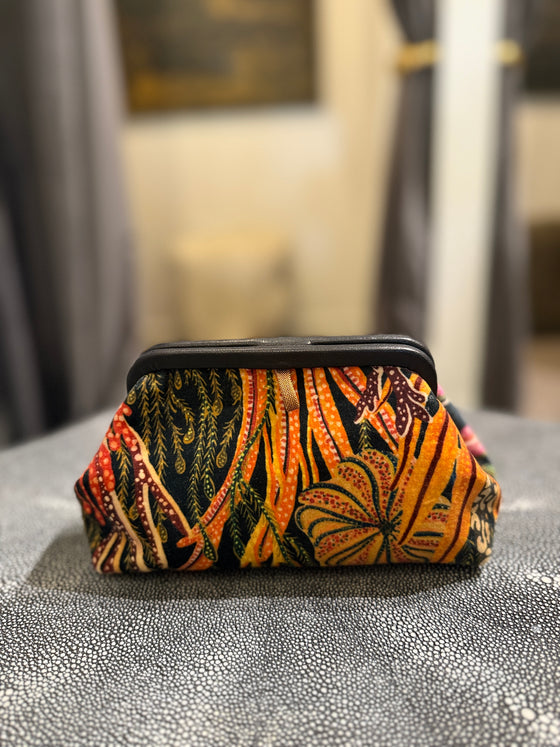 Liette Black and Coral Floral