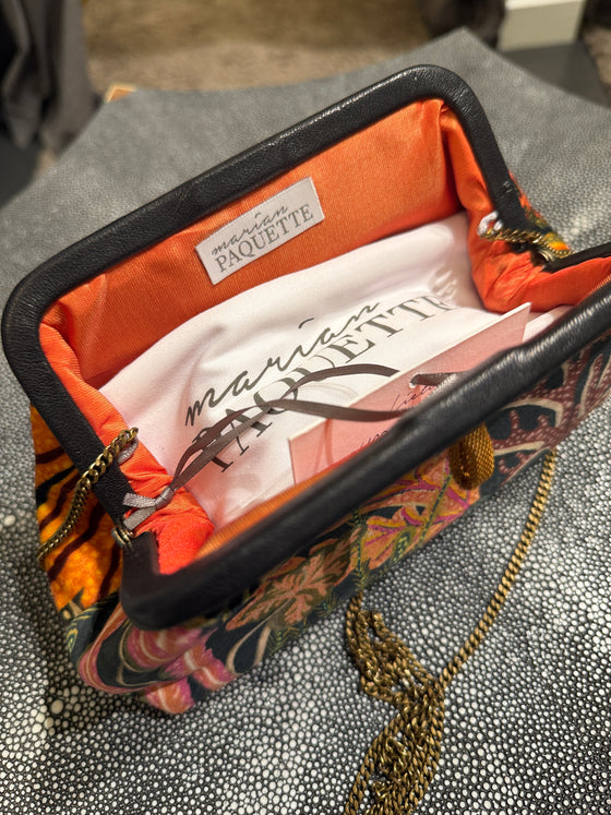 Liette Black and Coral Floral