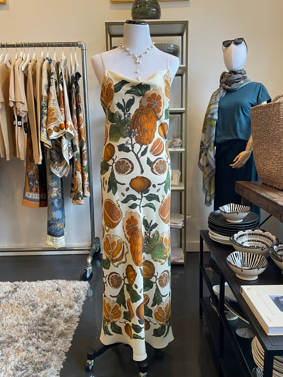 dress with lemons and oranges Tiered Maxi Dress - Lemons and Oranges