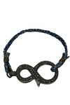 Pave Diamond Infinity Bracelet on Handwoven Braid