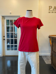  Cotton Cap Sleeve Tee Red