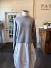 Cashmere Rip Crewneck Silver