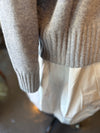 Cashmere Rip Crewneck Silver