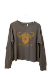 PATRICIA Graphic Long Sleeve T - Dark Grey