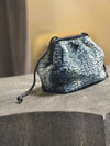 Susan  Navy Blue and Baby Blue Bouclé