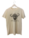 Graphic T in ivory with a black buffalo