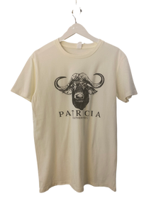  Graphic T in ivory with a black buffalo