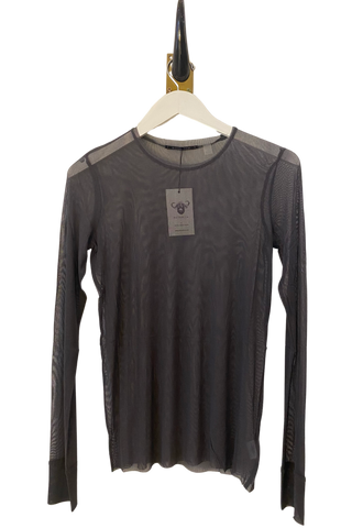 Brazeau Tricot Long Sleeve Silk Tulle T in Uniform