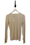 Long Sleeve Silk Tulle T in Tea Dip