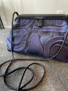 Liette Navy/Black Velvet Clutch
