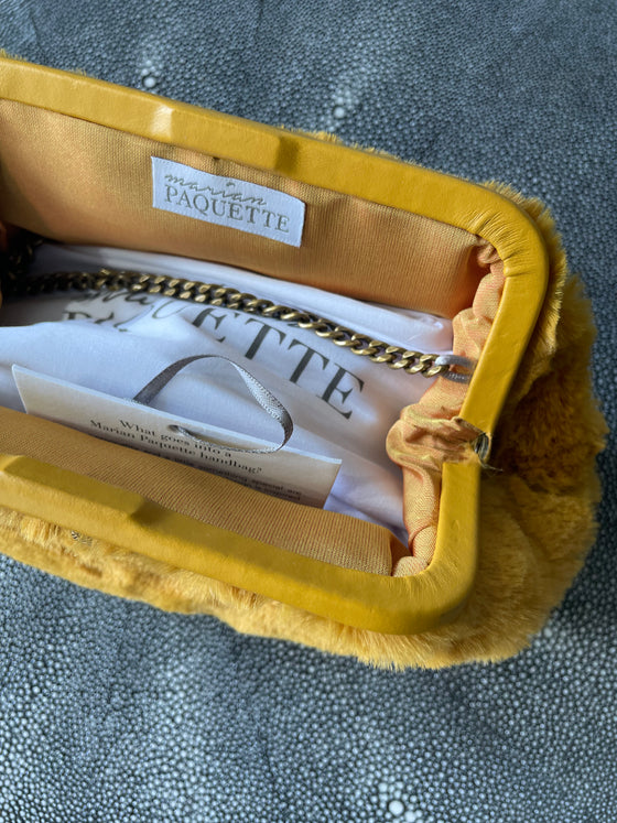 Liette Gold Velvet  Clutch