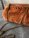Liette Chestnut Velvet Clutch