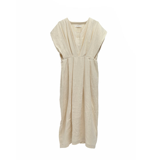 Linda Dress in White Linen by LOESS PATRICIA Linda Dress in White Linen by LOESS PATRICIA