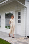 LOESS Linda Dress in Striped Linen