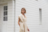 Linda Dress in Striped Linen