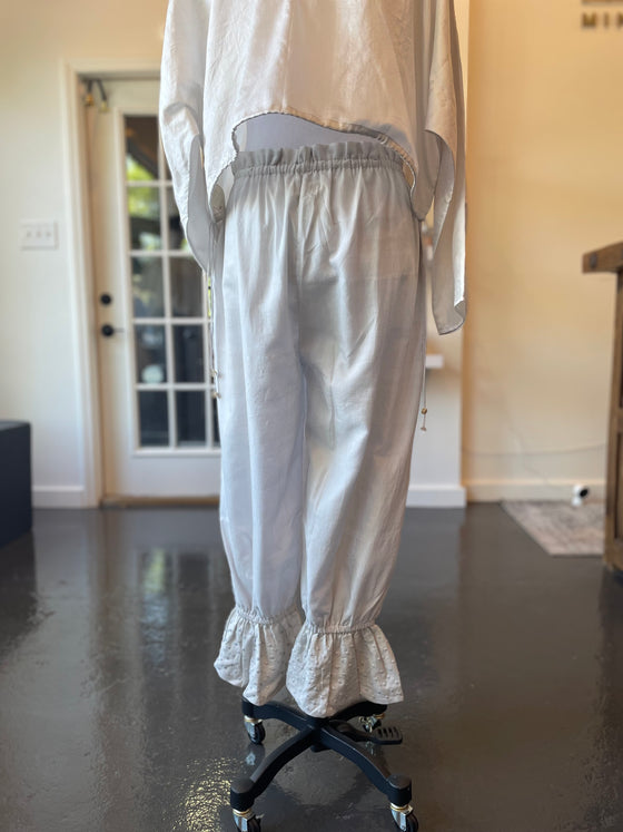 Light Gray Silk Blend Pants
