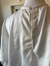 Light Gray Silk Blouse with Dolman Sleeves