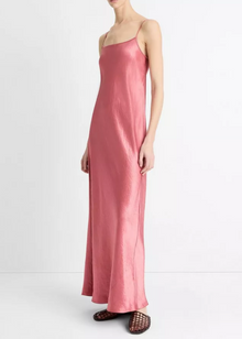  Maxi Bias Slip Dress in Peony Wood