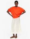 Clare V Short Sleeve Oversized Sweatshirt L'Orange