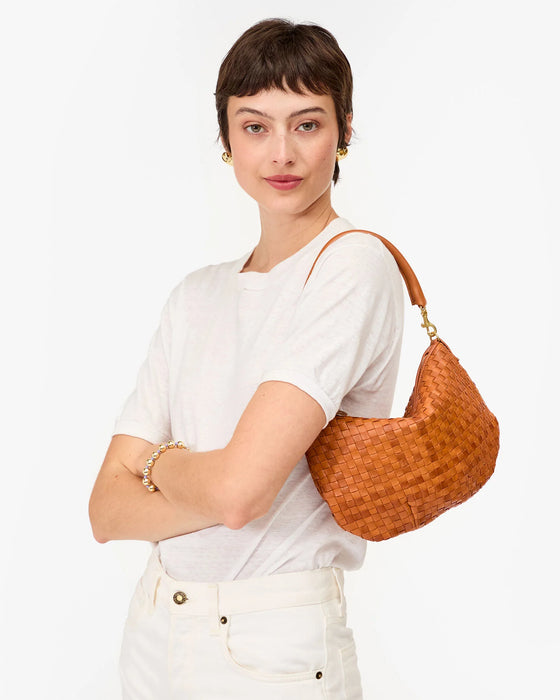 Petit Moyen Messenger in Natural Woven Zig-Zag