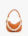 Petit Moyen Messenger in Natural Woven Zig-Zag