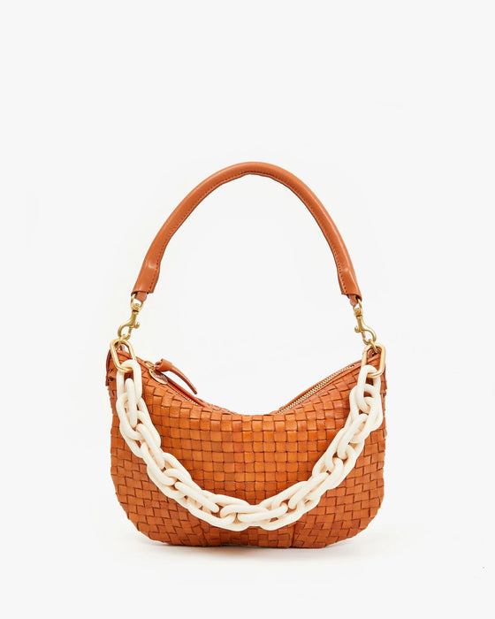 Petit Moyen Messenger in Natural Woven Zig-Zag