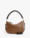 Petite Moyen Messenger Woven ZigZag Black/Natural