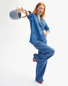 Clare V. Pot de Miel with Bamboo Handle in Powder Blue