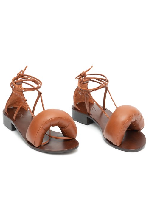 Room Pillow Sandal Strap in cognac found at Patricia in Southern Pines, NC