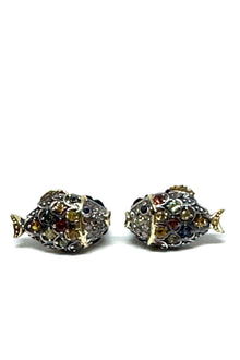  Sapphire and Diamond Fish Earrings by Patricia Arango