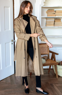  Layering Camel Trench Coat