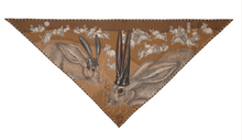 Sabina Savage "The Floating Rabbits" Silk Triangle Scarf Cinnamon/Sienna found at Patricia in Southern Pines, NC