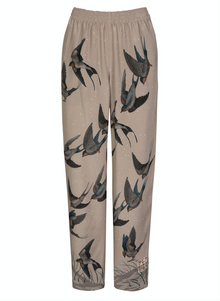  Sabina Savage The Lunar Leopard 
silk marocain lounge trousers found at Patricia in Southern Pines, NC