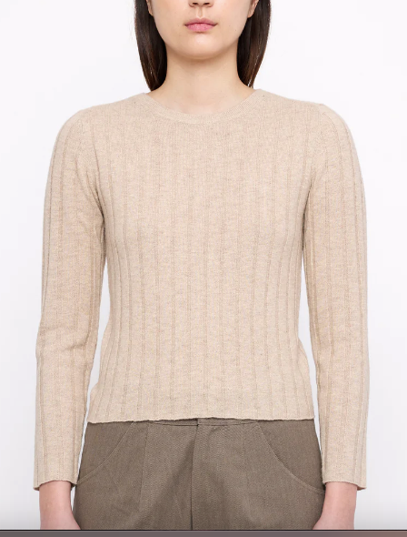 7115 by Szeki Ribbed Desert Sand Yak Long Sleeve Sweater found at Patricia in Southern Pines, NC